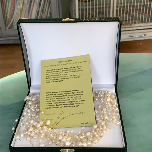 Genuine pearl multi layer necklace. NWT - Picture 3 of 5